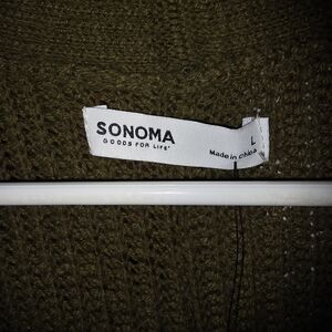 Sonoma Olive Green Cardigan Sweater